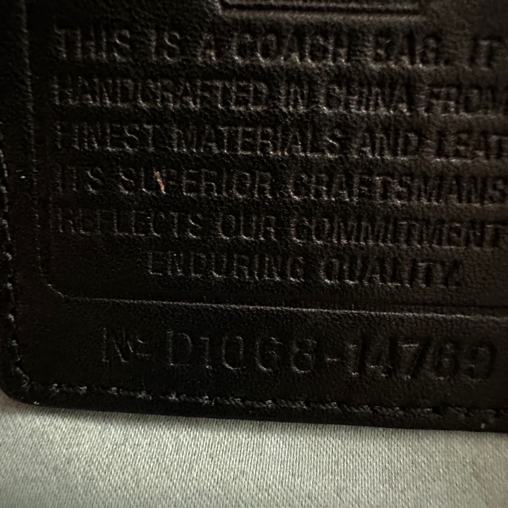 Black Leather Coach Bag - Picture 8 of 10